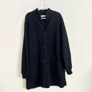 Vintage Valentino Wool Thick Heavy Longline Cardigan Sweater Jacket